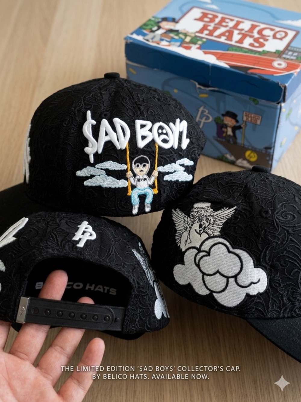 Men’s Sad Boys" Embroidered cap Dandy hats